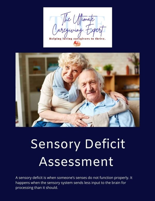 cover page for Sensory Deficit Assessment