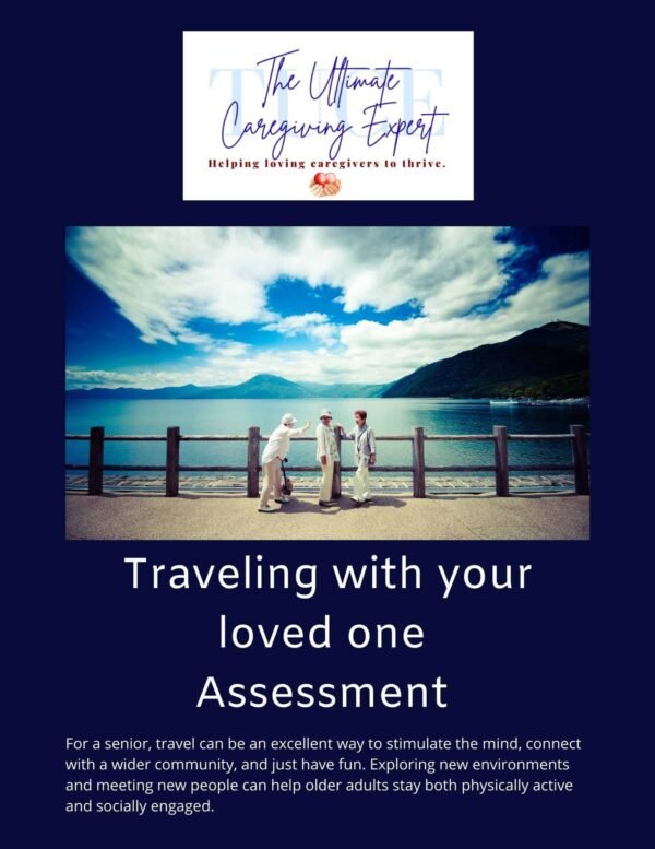 cover page for Traveling with your loved one Assessment