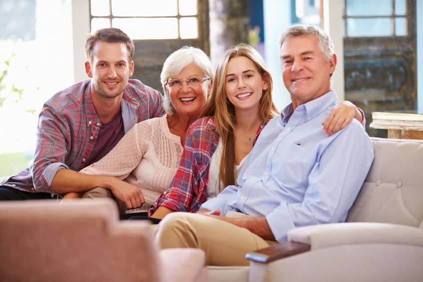 41461615 - family with adult children relaxing on sofa at home together Activities Of Daily Living Sheet